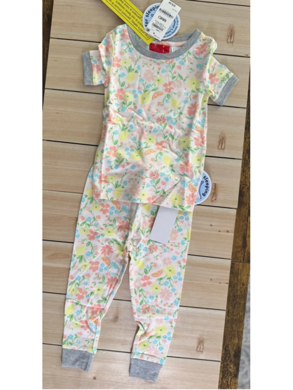 Girls Macys Family Pajama Set 18MO White Floral